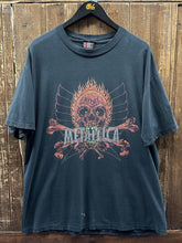 Load image into Gallery viewer, Metallica Vintage 90s Rebel Giant Tee Thrashed Faded Black ABC Vintage 