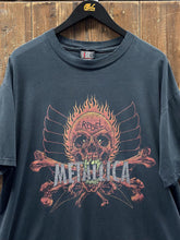 Load image into Gallery viewer, Metallica Vintage 90s Rebel Giant Tee Thrashed Faded Black ABC Vintage 