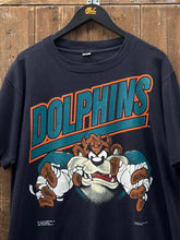 Load image into Gallery viewer, Miami Dolphins Vintage 1991 Taz Tee Faded Black ABC Vintage 