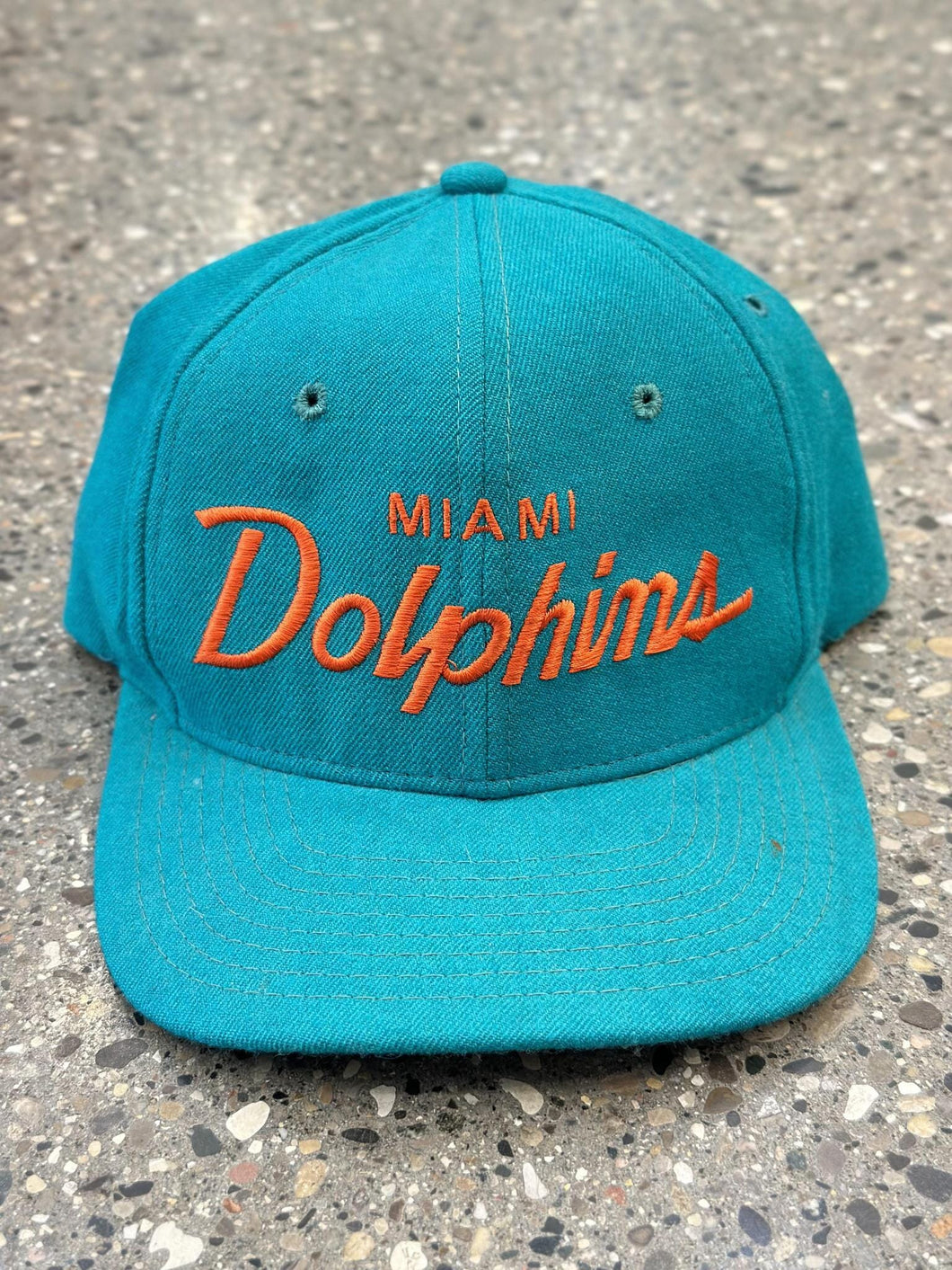 Miami Dolphins Vintage 90s Script Snapback Teal ABC Vintage 