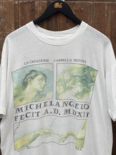 Load image into Gallery viewer, Michelangelo Art Vintage 90s Boxy Tee Paper Thin White ABC Vintage 