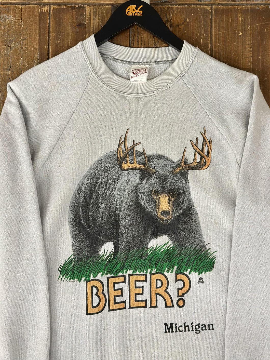 Michigan Beer? Vintage 1985 Crewneck Grey ABC Vintage 