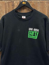 Load image into Gallery viewer, Michigan-MSU Party Weekend Where Football Becomes War Vintage 90s Tee Black ABC Vintage 