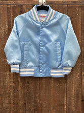Load image into Gallery viewer, Michigan Racing Car Vintage 80s Youth Hartwell Satin Bomber Jacket Light Blue ABC Vintage 