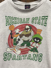 Load image into Gallery viewer, Michigan State Basketball Vintage 1993 Youth Looney Tunes Tee Grey ABC Vintage 