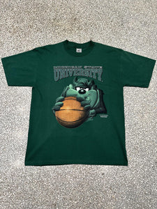 Michigan State Basketball Vintage 2000 Green Taz Tee Pine Green ABC Vintage 