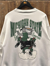 Load image into Gallery viewer, Michigan State Spartans Vintage 1993 Western Style Bugs Bunny Taz Crewneck White ABC Vintage 