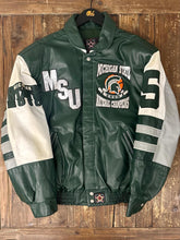 Load image into Gallery viewer, Michigan State Spartans Vintage 2000 Jeff Hamilton Championship Leather Varsity Jacket ABC Vintage 
