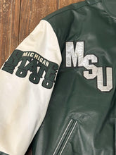 Load image into Gallery viewer, Michigan State Spartans Vintage 2000 Jeff Hamilton Championship Leather Varsity Jacket ABC Vintage 