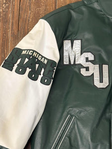 Michigan State Spartans Vintage 2000 Jeff Hamilton Championship Leather Varsity Jacket ABC Vintage 