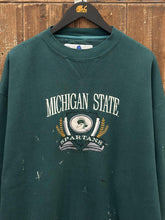 Load image into Gallery viewer, Michigan State Spartans Vintage 90s Midwest Embroidery Crewneck Painted Green ABC Vintage 