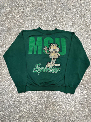 Michigan State Vintage 1978 Garfield Crewneck Faded Green ABC Vintage 