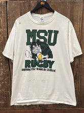 Load image into Gallery viewer, Michigan State Vintage 90s Rugby Tee White ABC Vintage 
