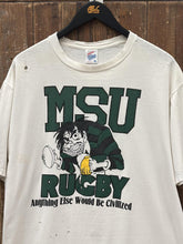 Load image into Gallery viewer, Michigan State Vintage 90s Rugby Tee White ABC Vintage 