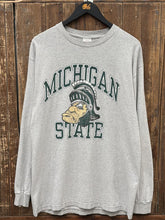 Load image into Gallery viewer, Michigan State Vintage 90s Spartans L/S Tee Grey ABC Vintage 