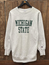 Load image into Gallery viewer, Michigan State Vintage 90s Spell Out Champion Reverse Weave Crewneck Grey ABC Vintage 