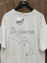 Load image into Gallery viewer, Michigan State Vintage 90s The Flintstones Flint Connection Tee Faded Aged White ABC Vintage 