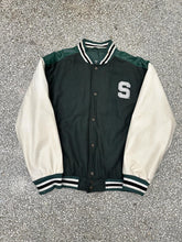 Load image into Gallery viewer, Michigan State Vintage 90s Wool Leather Varsity Jacket ABC Vintage 