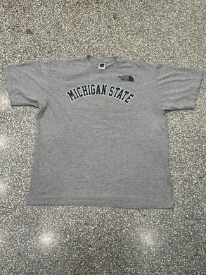 Michigan State Vintage The North Face Tee Faded Grey ABC Vintage 