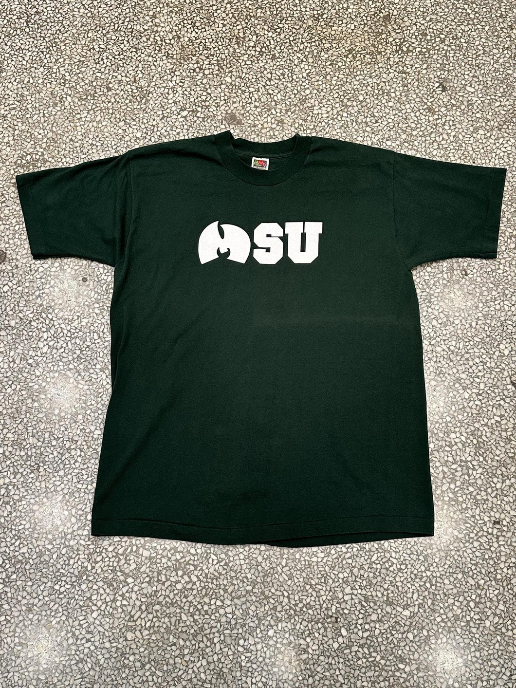 Michigan State Wu-Tang Logo Vintage 90s Tee Green ABC Vintage 