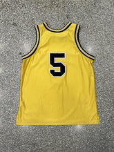 Load image into Gallery viewer, Michigan Wolverines Basketball Vintage 90s Jalen Rose #5 Nike Jersey Yellow ABC Vintage 