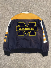 Load image into Gallery viewer, Michigan Wolverines Jeff Hamilton Vintage 90s Leather Racing Jacket ABC Vintage 