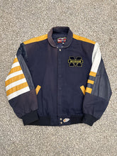 Load image into Gallery viewer, Michigan Wolverines Jeff Hamilton Vintage 90s Leather Racing Jacket ABC Vintage 
