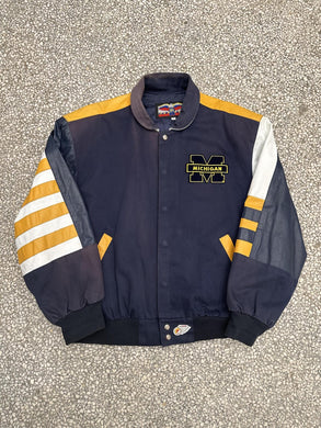 Michigan Wolverines Jeff Hamilton Vintage 90s Leather Racing Jacket ABC Vintage 
