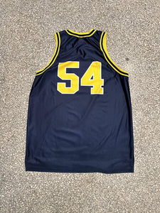 Michigan Wolverines Robert Traylor #54 Vintage 90s Nike Basketball Jersey Navy ABC Vintage 