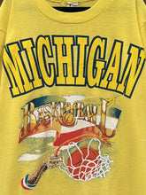 Load image into Gallery viewer, Michigan Wolverines Vintage 1986 Basketball Tee Yellow ABC Vintage 