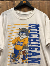 Load image into Gallery viewer, Michigan Wolverines Vintage 1990 Tom and Jerry Tee Paper Thin ABC Vintage 