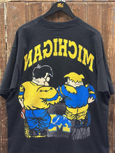 Load image into Gallery viewer, Michigan Wolverines Vintage 1993 Flintstones Tee Black Yellow ABC Vintage 