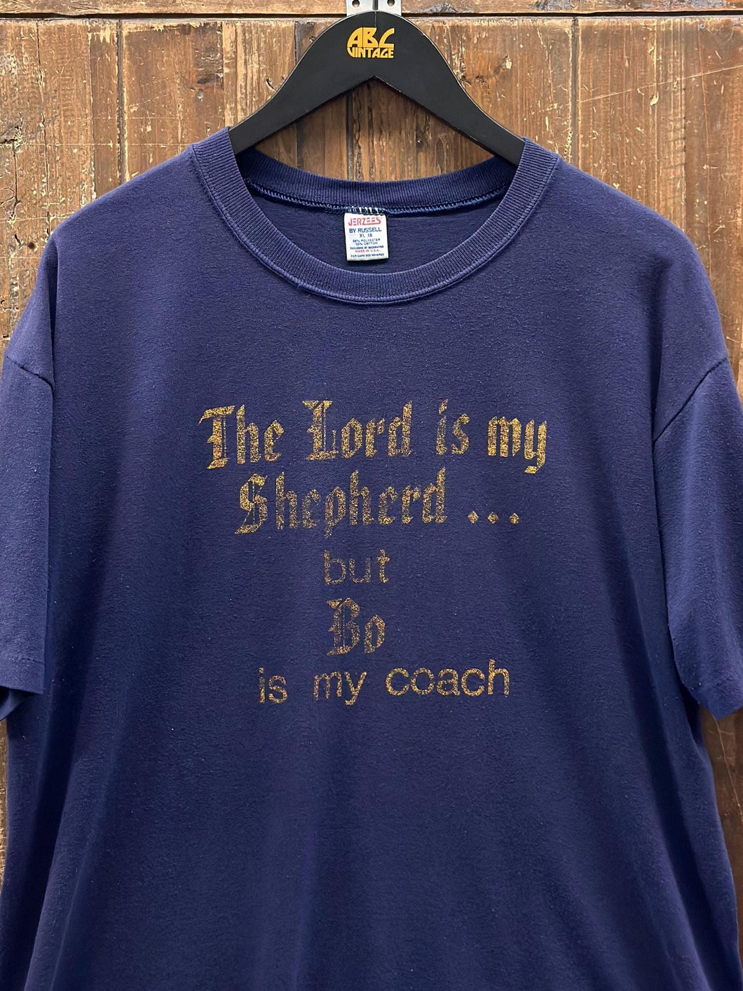 Michigan Wolverines Vintage 80s The Lord Tee Paper Thin Navy ABC Vintage 