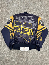 Load image into Gallery viewer, Michigan Wolverines Vintage 90s Chalk Line Bomber Jacket ABC Vintage 
