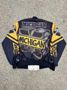 Michigan Wolverines Vintage 90s Chalk Line Bomber Jacket ABC Vintage 
