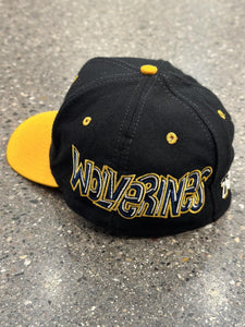 Michigan Wolverines Vintage 90s Fitted Cap Black Yellow ABC Vintage 