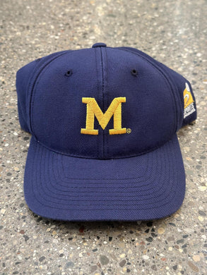 Michigan Wolverines Vintage 90s M Logo Snapback Navy ABC Vintage 