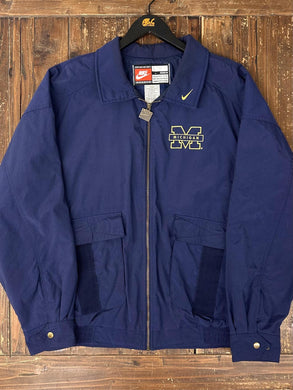 Michigan Wolverines Vintage 90s Nike Zip Up Jacket Navy ABC Vintage 