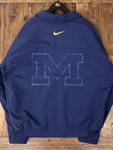 Load image into Gallery viewer, Michigan Wolverines Vintage 90s Nike Zip Up Jacket Navy ABC Vintage 