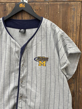 Load image into Gallery viewer, Michigan Wolverines Vintage 90s Starter Cotton Jersey Pinstripes Grey ABC Vintage 