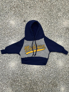 Michigan Wolverines Vintage 90s Youth Hoodie Navy Grey ABC Vintage 
