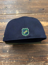 Load image into Gallery viewer, Mighty Duck New Era Fitted Cap Navy Brown ABC Vintage 