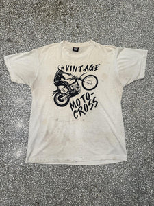 Moto-Cross Vintage 90s Tee Paper Thin Tan ABC Vintage 