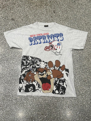 New England Patriots Vintage 1991 Taz Tee Grey ABC Vintage 