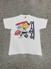 Load image into Gallery viewer, New York Giants Vintage 1990 Bart Simpson I'm Open Man Tee White ABC Vintage 