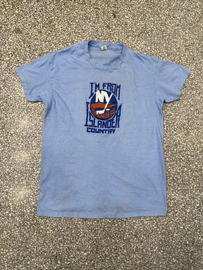 New York Islanders Vintage 80s Paper Thin Light Blue Hanes Tee ABC Vintage 