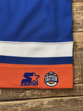 Load image into Gallery viewer, New York Knicks Vintage 90s Starter Hockey Jersey Blue Orange ABC Vintage 