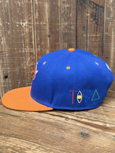 Load image into Gallery viewer, New York Knicks Vintage 90s TI$A Custom Snapback Blue Orange ABC Vintage 