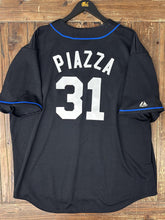 Load image into Gallery viewer, New York Mets Mike Piazza #31 Vintage 90s Majestic Baseball Jersey Black ABC Vintage 