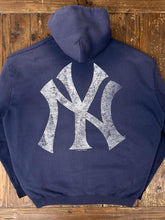 Load image into Gallery viewer, New York Yankees Vintage 90s Majestic Zip Up Hoodie Faded Navy ABC Vintage 